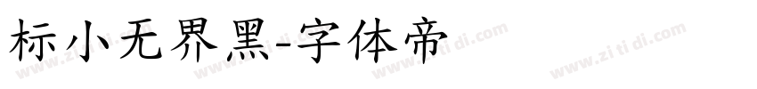 标小无界黑字体转换