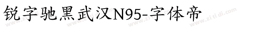 锐字驰黑武汉N95字体转换