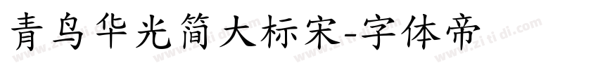 青鸟华光简大标宋字体转换