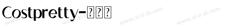 Costpretty字体转换