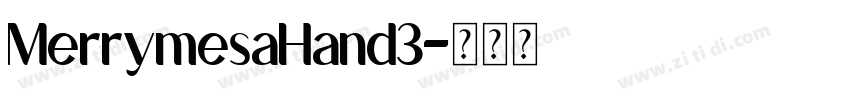MerrymesaHand3字体转换