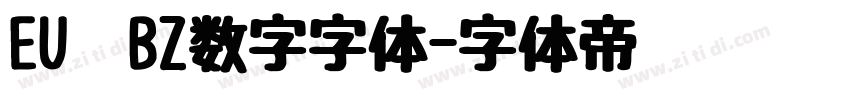 EU–BZ数字字体字体转换
