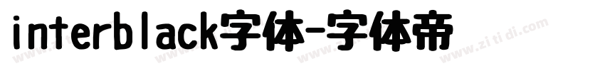 interblack字体字体转换