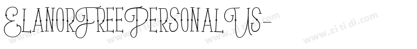 ElanorFreePersonalUs字体转换