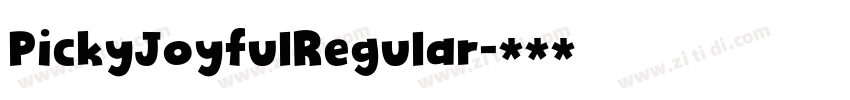 PickyJoyfulRegular字体转换