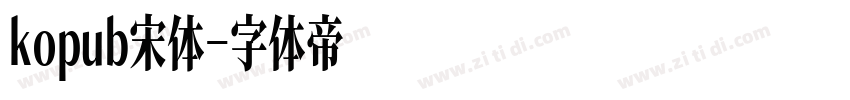 kopub宋体字体转换