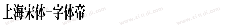 上海宋体字体转换