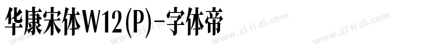华康宋体W12(P)字体转换