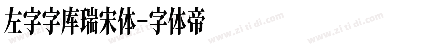 左字字库瑞宋体字体转换