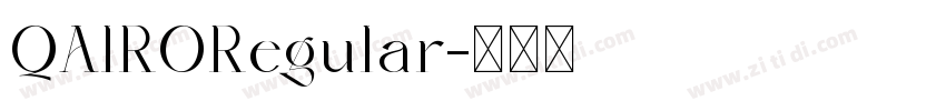 QAIRORegular字体转换