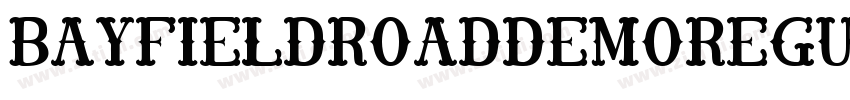BayfieldRoadDemoRegu字体转换