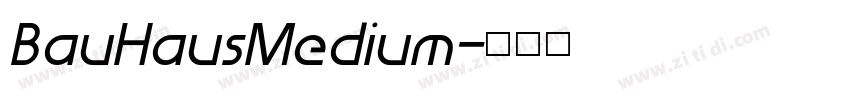 BauHausMedium字体转换