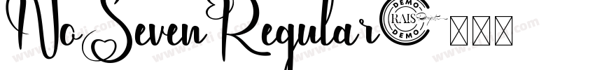 NoSevenRegular字体转换