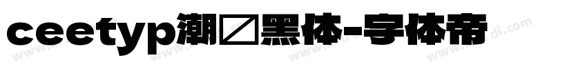 ceetyp潮级黑体字体转换