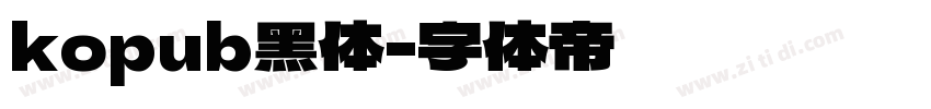 kopub黑体字体转换
