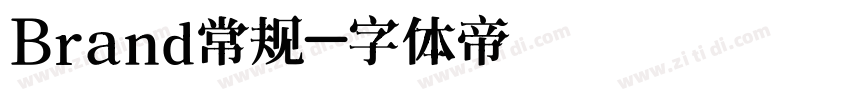 Brand常规字体转换
