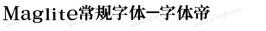 Maglite常规字体字体转换