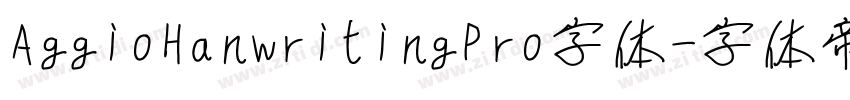 AggioHanwritingPro字体字体转换