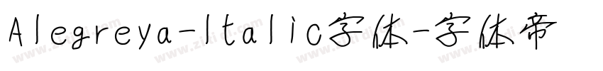 Alegreya-ltalic字体字体转换