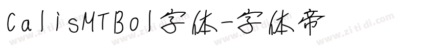 CalisMTBol字体字体转换