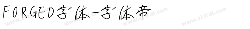 FORGED字体字体转换
