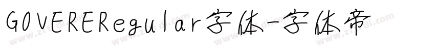 GOVERERegular字体字体转换