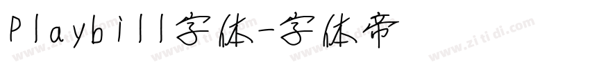 Playbill字体字体转换