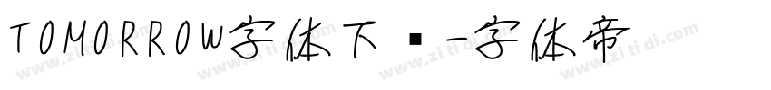 TOMORROW字体下载字体转换