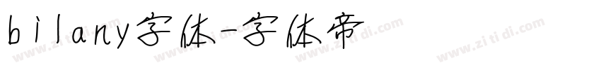 bilany字体字体转换