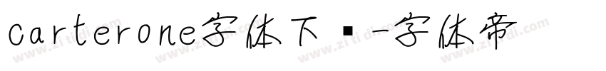 carterone字体下载字体转换
