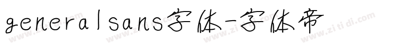 generalsans字体字体转换