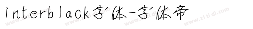 interblack字体字体转换