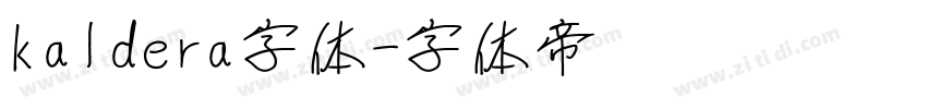 kaldera字体字体转换