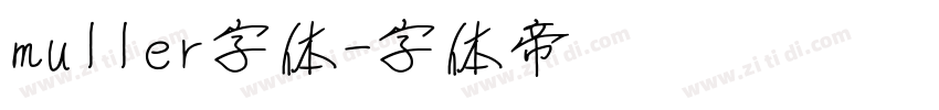 muller字体字体转换