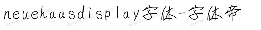 neuehaasdisplay字体字体转换