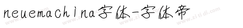 neuemachina字体字体转换