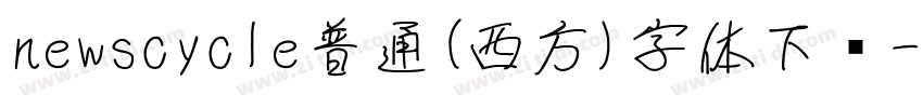 newscycle普通(西方)字体下载字体转换