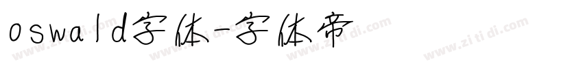 oswald字体字体转换
