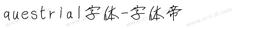 questrial字体字体转换