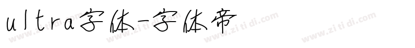 ultra字体字体转换