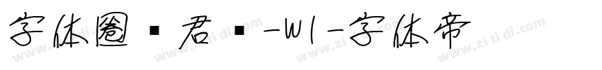 字体圈伟君黑-W1字体转换