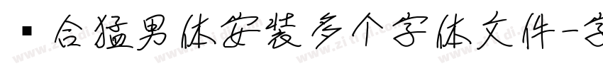 适合猛男体安装多个字体文件字体转换