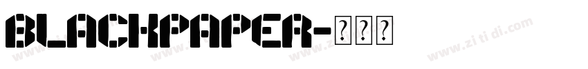 BlackPaper字体转换