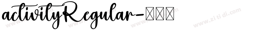 activityRegular字体转换
