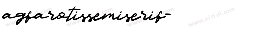 agfarotissemiserif字体转换