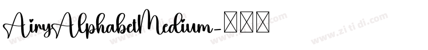 AiryAlphabetMedium字体转换