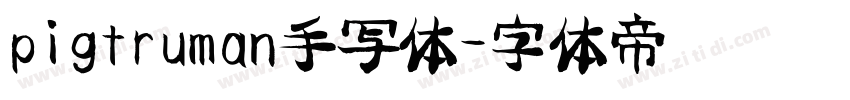 pigtruman手写体字体转换