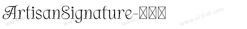 ArtisanSignature字体转换