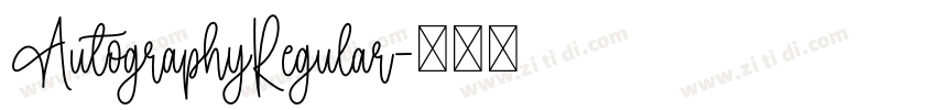 AutographyRegular字体转换