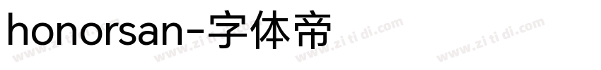 honorsan字体转换